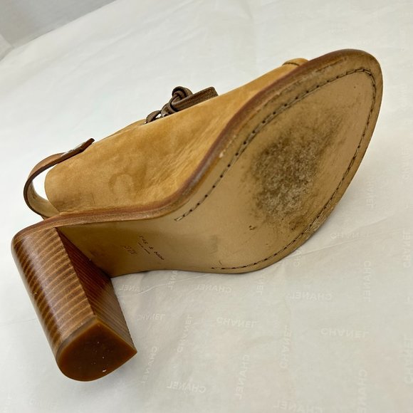 Rag & Bone Trafford Suede Peep-Toe 4" Heels Booties Sz 37.5 or US 7          - 1 - Picture 8 of 11